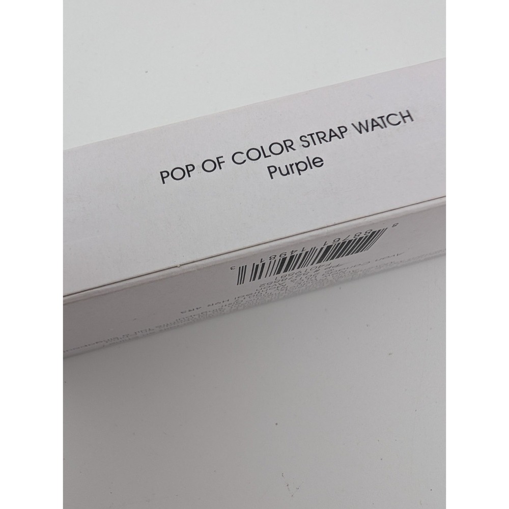 Avon 2016 Pop of Color Strap Watch Women Purple 32mm Case w/ Box New Battery - Picture 11 of 12